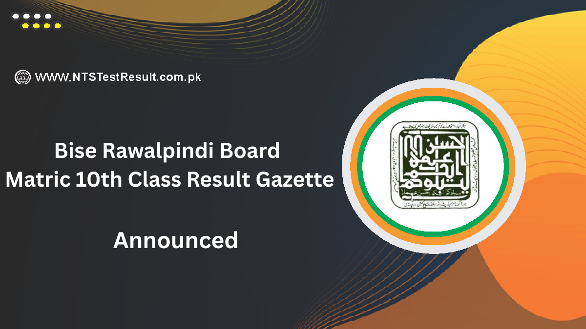 Bise Rawalpindi Board Matric 10th Class Result Gazette 2025