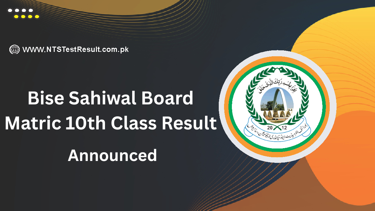 Bise Sahiwal Board Matric 10th Class Result 2025